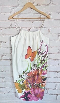 Desigual Damen Kleid Dress Gr.44 D38 Weiss Mehrfarbig Trägerkleid - Bild 1 von 4