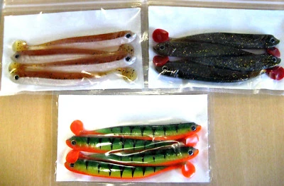  Lieblingsköder Packung mit 4  Stück Gummifische 10cm versch. Farben - Bild 1 von 4