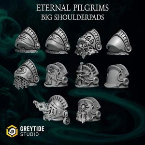 Termi Shoulderpads | Grey Tide Studios | Eternal Pilgrims | Conversion Parts & B - Picture 1 of 2