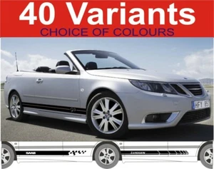 saab 93 95 strisce laterali decalcomanie grafica strisce saab tutti gli anni turbo 9-3 9-5 - Foto 1 di 1