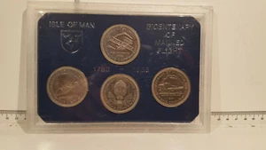 (lot 712) 1983 Isle of Man - Bicentenary of Manned Flight - 4 coin set - Picture 1 of 10