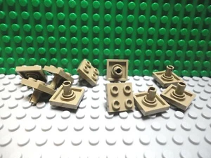 Lego 10 Dark Tan piastra 2x2 con 1 spilla e borchie sul fondo NUOVO - Foto 1 di 1