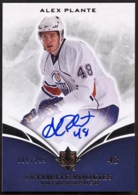 2010-11 ULTIMATE HKY ALEX PLANTE  #114 RC ROOKIE AUTO #089/299 OILERS - Image 1 of 2