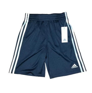 Adidas Black White Shorts 3 Stripes NWT Medium Boys 10/12 - Picture 1 of 5