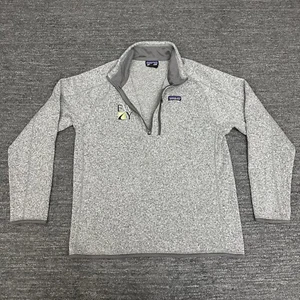 Patagonia Jacket Large Women Gray Better Sweater 1/4 Zip Outdoor BRAND LOGO FWY - Picture 1 of 11