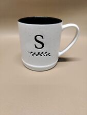 Coffee Mug Cup Letter S Monogram Dwell Studios Specks