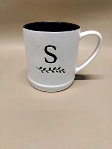 Coffee Mug Cup Letter S Monogram Dwell Studios Specks - Picture 1 of 6