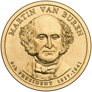 Moneda presidencial de $1 Martin Van Buren - Imagen 1 de 4