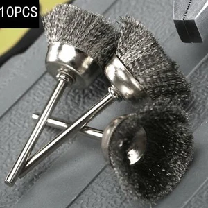 10 Stück Stahldraht Topfbürste Schüssel Form Radbürste für Elektro-Rotationswerkzeuge 25 mm - Bild 1 von 9