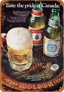 METAL SIGN - 1979 Molson Golden and Molson Ale - Vintage Look Reproduction - Picture 1 of 2