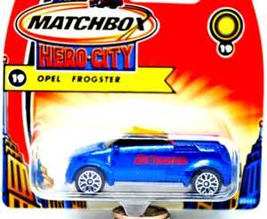 Matchbox HERO-CITY SuperFast no: 19 OPEL FROGSTER in Metallic BLUE Color MOC - Picture 1 of 6
