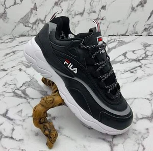 Men’s Fila Ray Black | White | Grey Sneakers NWT - Picture 1 of 5