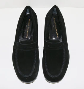 Robert Clergerie Paris schwarzer Wildleder Penny Loafer Doomt 6,5 B - Bild 1 von 7