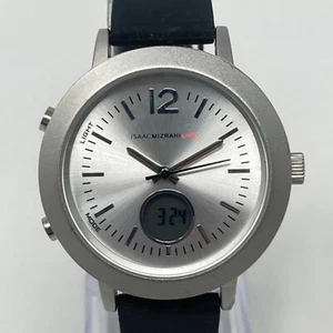 Isaac Mizrahi Live Watch Women 38mm Silver Tone Dual Time Matte New Battery 8.5" - Picture 1 of 18