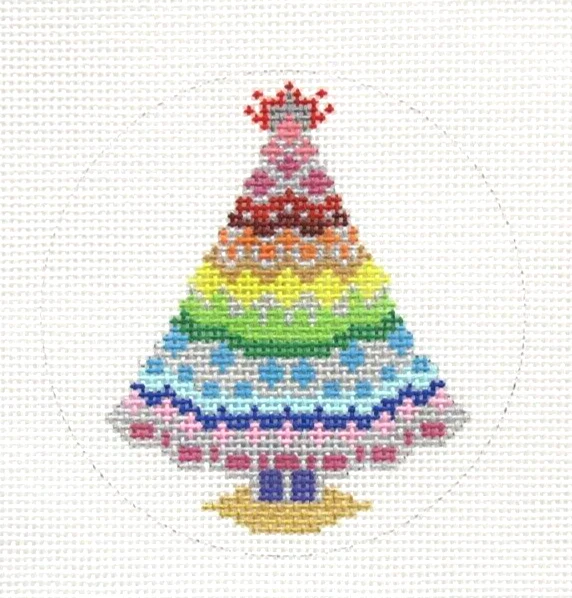 Prairie Designs Modern Tree Handpainted Needlepoint Canvas #1 - Image 1 of 1