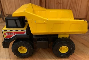 TONKA 2012 MIGHTY DUMP TRUCK #354 PRESSED STEEL YELLOW 93918 Working Toy - Picture 1 of 12