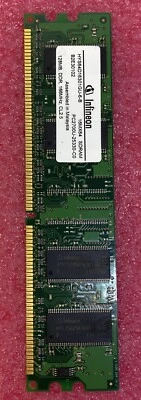 Infineon HYS64D16301GU-6-B 128MB DDR333 CL2.5 PC2700U-25330-C0 Memory Module RAM - Image 1 of 4