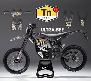 Graphics Kit for Sur-Ron Ultra Bee NIKE TN Surron Wrap Sticker White Grey Black - Picture 1 of 1