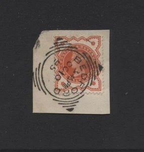 1887 ½d VERMILION JUBILEE 'BEDFORD' SQUARED-CIRCLE. SG 197 - Picture 1 of 1