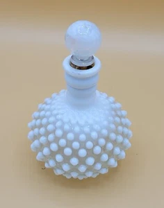 Vintage Fenton Glass French Opalescent Hobnail Cologne Bottle Wrisley Cologne - Picture 1 of 22