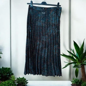 AD LIB London pleated multi-coloured print midi skirt. New with Tag. Size UK14 - Picture 1 of 5
