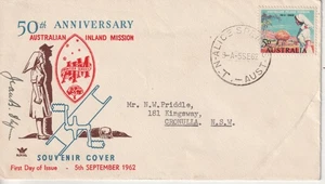 Australia fdc first day cover 1962 mission SIGNED - Picture 1 of 1