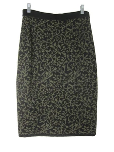 Peruvian Connection Damen M Rock olivgrün schwarz Blumen Alpaka Seide Strick - Bild 1 von 7