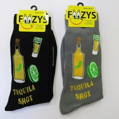 2 pares de calcetines Foozys para hombre de tequila y lima novedad divertidos Foto 1 de 2