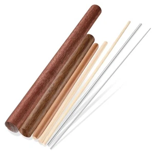 7 Pcs Italian Rolling Pins Set Wood and Stainless Steel Pasta Rolling Pin Dou... - Picture 1 of 6