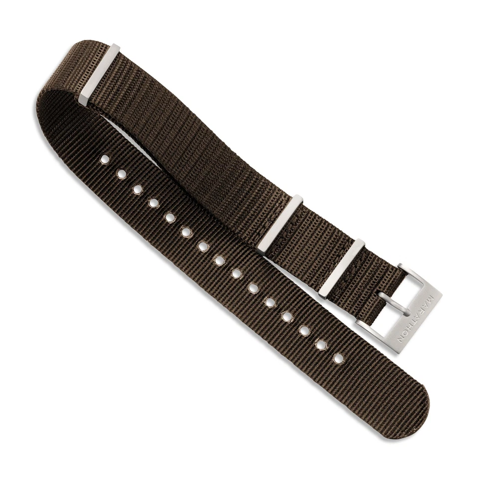 Correa de reloj Marathon 16 mm nailon verde salvia DEFSTAN OTAN acabado mate parkerizado Foto 1 de 4