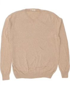 J. CREW Mens V-Neck Jumper Sweater XL Beige CH22 - Picture 1 of 3