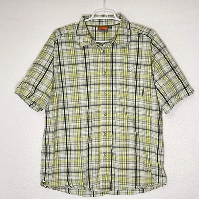 Merrell Button Down Outdoor Performance Shirt Mens Large Green Quick Dry Wicking - Image 1 of 4