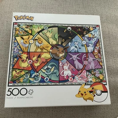 Rompecabezas de vitrales Buffalo Games Pokemon Eevee 500 piezas ~ COMPLETO Foto 1 de 2