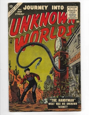 Journey Into Unknown Worlds 48 1956 Atlas Comics VG+ 4.5 Bill Everett Stan Lee - Image 1 of 2