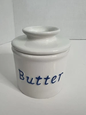 De colección Org. Butter Bell Crock 2006 de L Tremain letras azules elevadas granja retro Foto 1 de 4