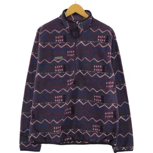 Vintage 90'S Columbia half-zip fleece pullover with white tag all-over print... - Picture 1 of 6
