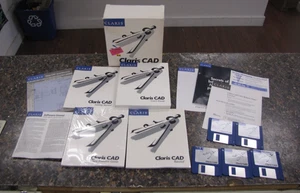 Claris CAD 2.0 -Design & Drafting Software for Macintosh -1988-CIB in Big Box - Picture 1 of 16