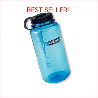 Botella de agua de boca ancha Nalgene, azul, 32 oz Foto 1 de 2