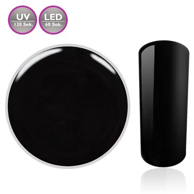 Farbgel Schwarz UV LED Gel Nagelgel French Nail Art Nagel Design Colorgel Nails - Bild 1 von 3