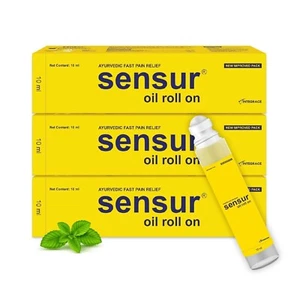 Sensur Natural & Ayurvedic Pain Relief Oil Roll On -(10ml, Pack of 3) - Picture 1 of 7