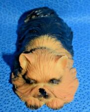 Estate resin lying down Schnauzer Dog Figurine, adorable 1"T x 3-1/4" Long Look