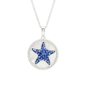 Ocean © Brand Sterling STARFISH Pendant & Necklace Made in Ireland MSRP $185 - Picture 1 of 7