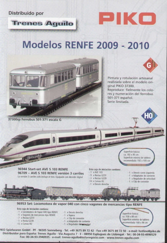 catalog PIKO 2009-2010 models RENFE G HO Spanish models SP aa - Image 1 of 1