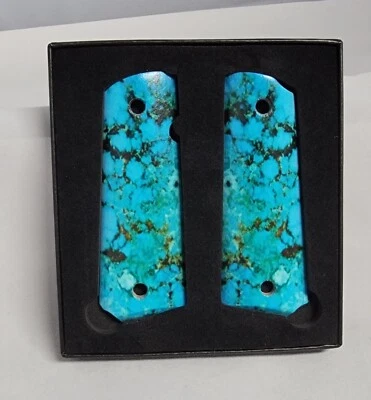 1911 full size faux turquoise HD/UV image printed on wood grips - Image 1 of 4