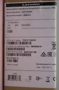 NUOVO switch Mellanox Spectrum SN2410 48x 25GbE 8x 100GbE MSN2410-CB2RC F2B C2P - Foto 1 di 6