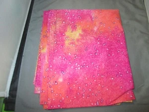 Hoffman Batik Cotton Fabric - Hot pink, orange yellow - 2 yards - Picture 1 of 2