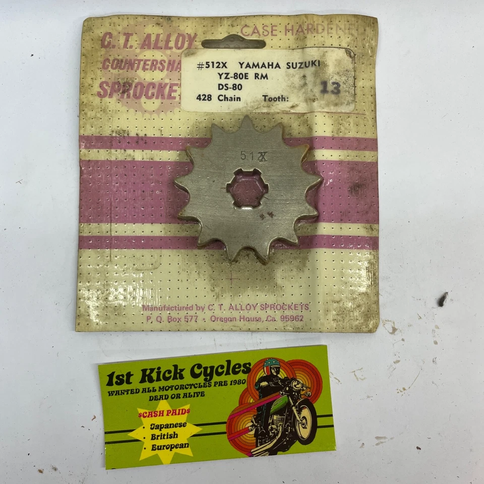 Nuevo de Lote Antiguo Aleación #512X Yamaha Suzuki YZ-80E RM DS-80 438 Diente de Cadena 13 Foto 1 de 1