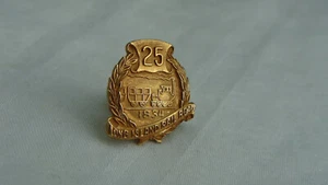 VINTAGE MASSIVE 14K GELBGOLD LONG ISLAND RAIL ROAD 25 JAHRE MITARBEITER SERVICE ANSTECKNADEL - Bild 1 von 4