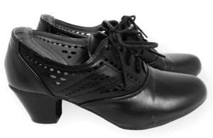 Nurture Refresh Women’s 5.5 Booties Button Heels Steampunk Retro Comfort Black - Picture 1 of 7