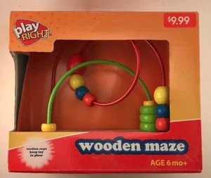 NUEVO Juego Derecho LABERINTO DE MADERA 6 Meses + Juguete para Bebé - Imagen 1 de 4